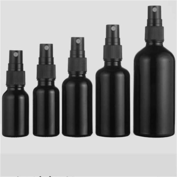Thickened CE Glass Bottles With Sprayer , Leakproof 4 Oz Black Glass Spray Bottles