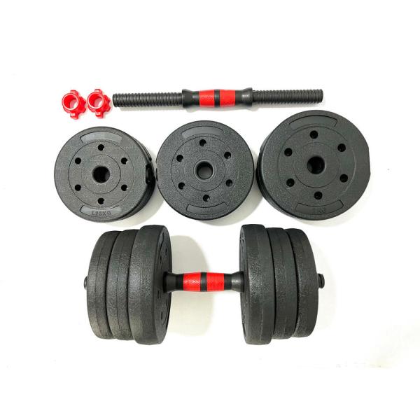 Wholesale Ladies Home Use Colored Cement Dumbbells PP Friendly Plastic Ring Dumbbell