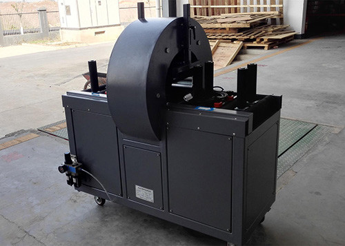 220V 1.1kw Electric Horizontal Orbital Stretch Wrapper For Aluminum Profile