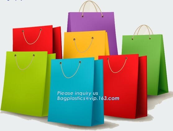 Customized Cut Printed Coated Paper Shopping Bag with Matt Lamination,rope handle custom logo printed white paper bag