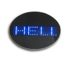 China Mini Scrolling oval flashing led name badge wholesale