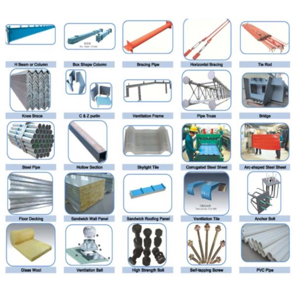 CE Garage Workshop Buildings Rock Wool Panel Portal Frame Structure
