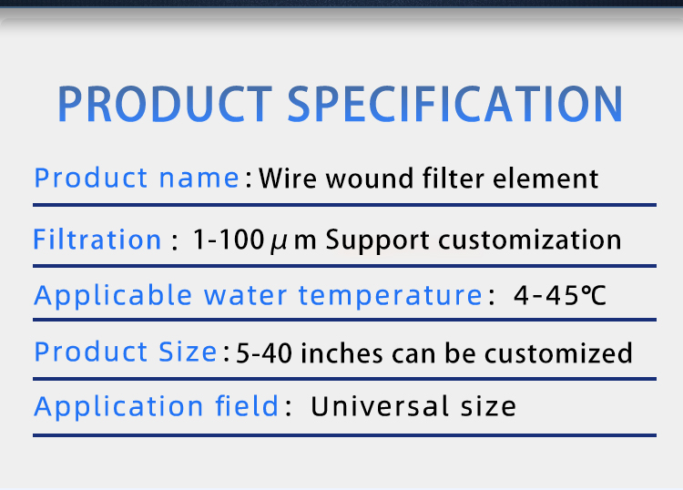 10" 5m Water Filter PP String Wound Filter Cartridge with Video Outgoing-Inspection