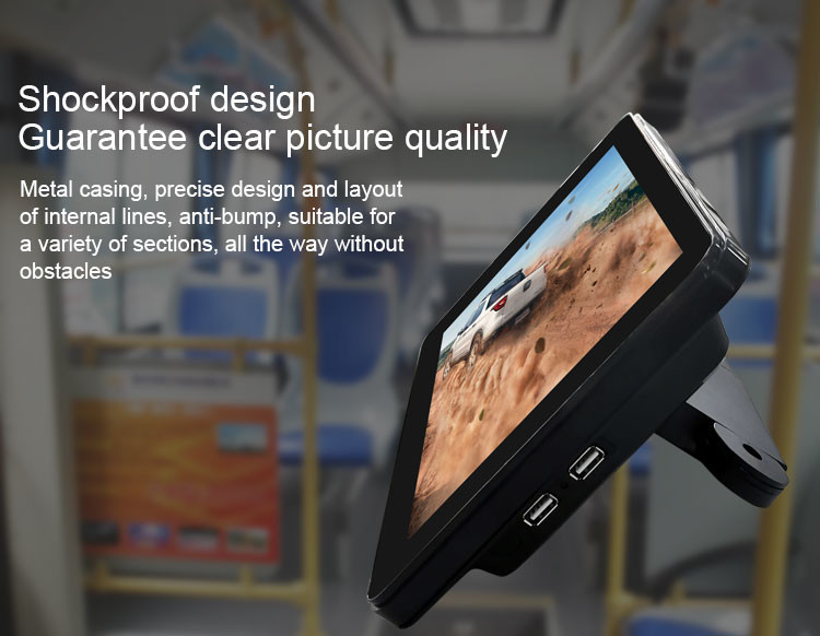 10.1 Inch 4G Wifi Taxi Monitor Display With Camera Body Sensor