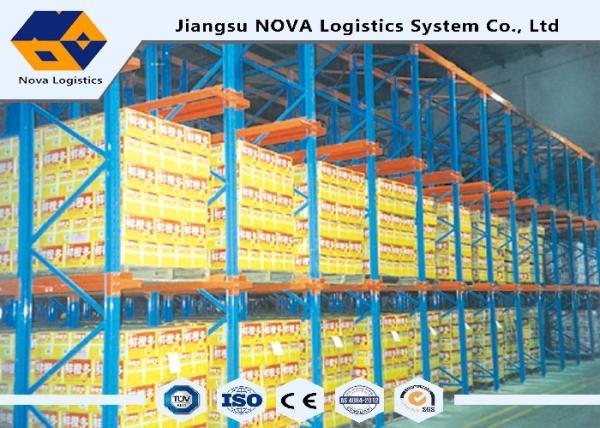 Quality Single Entry Selective Pallet Racking With Single / Double Stacked Pallets for sale