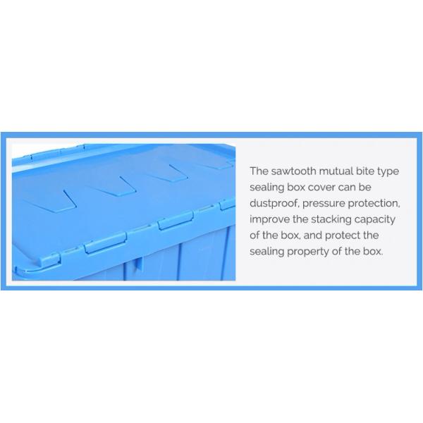 Virgin Plastic Attached Lid Containers Nestable Stackable Moving Tote Box