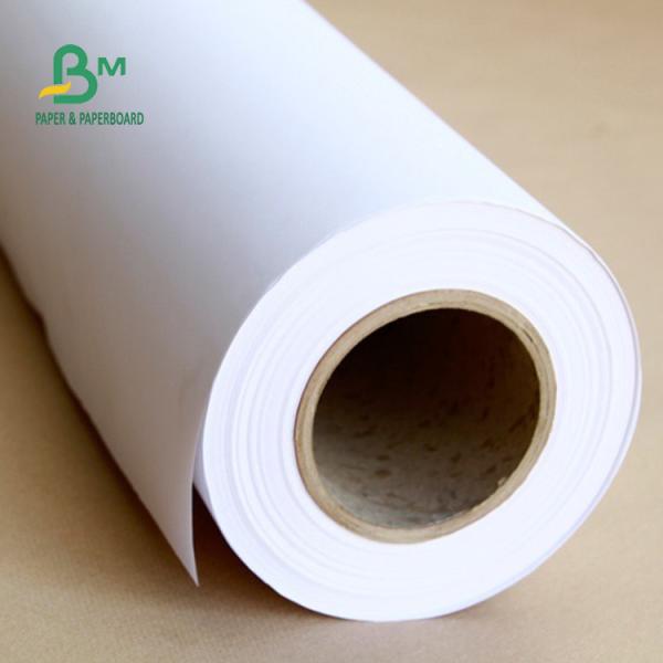 Quality Premium Coated Color Bond 28# Matte Finish White Paper Roll 24''x150ft for sale