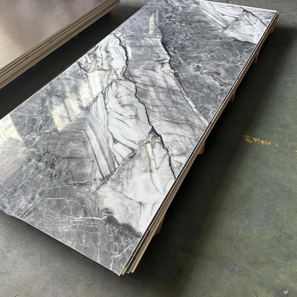 Quality Bamboo Charcoal Wood Veneer Wall Panel UV Coating WPC Metal Board for sale