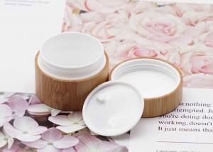 China Cosmetic Packaging Bamboo Cream Jars Refillable Leak Proof wholesale