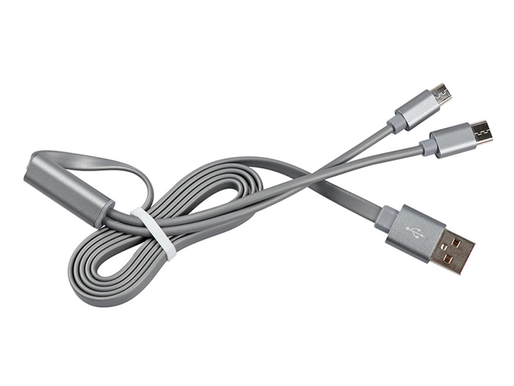 Safe Charging USB Extension Cable TPE 2 In 1 Usb Cord For Smartphone Portable