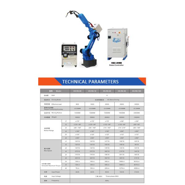 Articulated Soldering Industrial Welding Robots Arc CO2 MIG Welding Robot