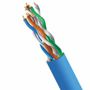Solid UTP CMP PVC Cat5e Plenum Rated Cable 24AWG High Speed Network Cable 1000FT