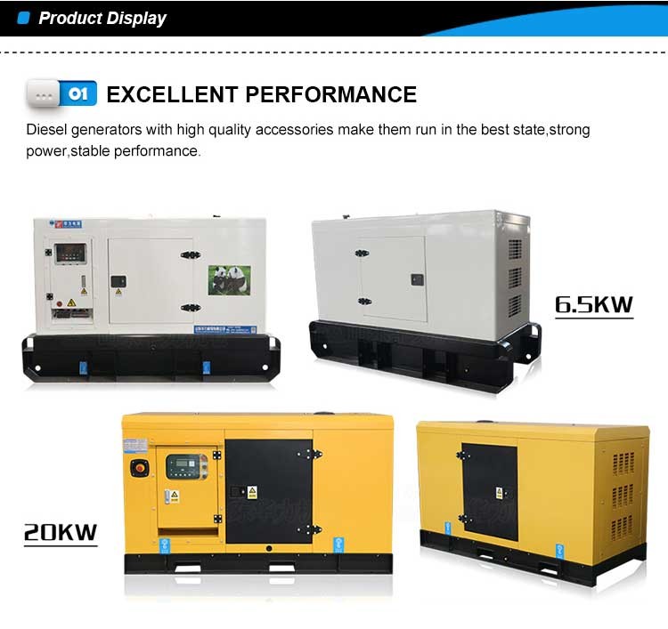 220V 380V Silent Type Quiet 10KW Generator , Multiscene Diesel Generator Silent Type