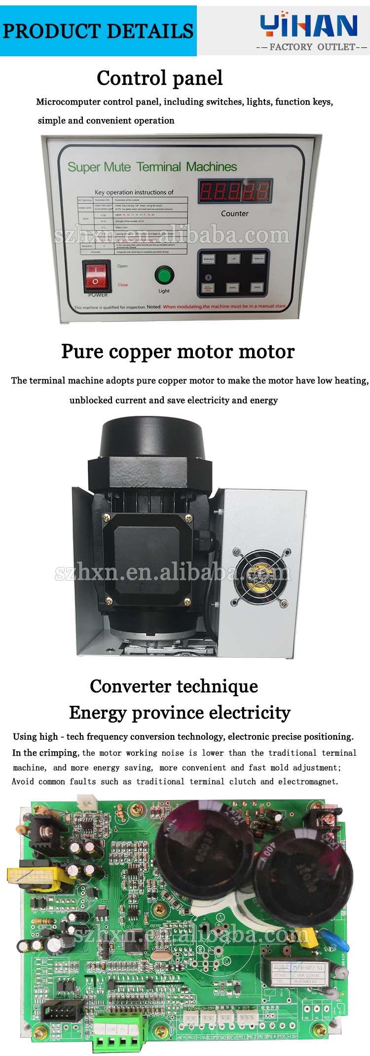 Semiautomatic Compression Connector Terminal Crimping Machine with 30mm/40mm Stroke