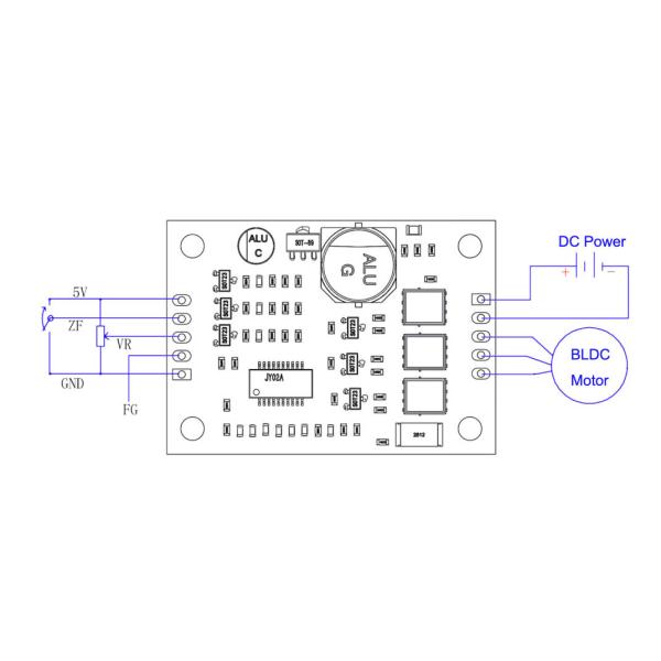 28V 3 Phase BLDC Motor Controller 5A Brushless Engine Speed Controller