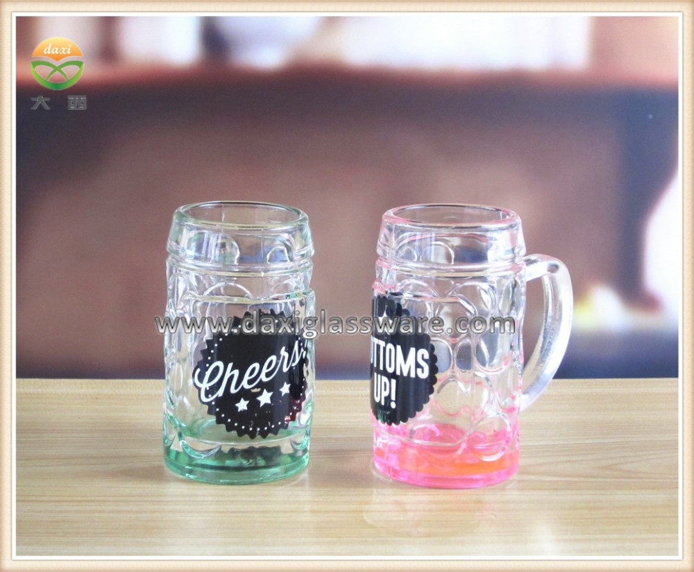 2oz Colored Bottom Mini Shot Glasses For Bar Drink Game