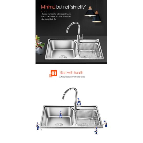 Chrome Movable Handle Kitchen Sink Tap 1.8 Gallons Per Minute