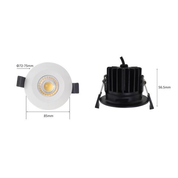 8W COB color changing temperature IP65 Fire rated light CCT kitchen LED recessed cob downlight