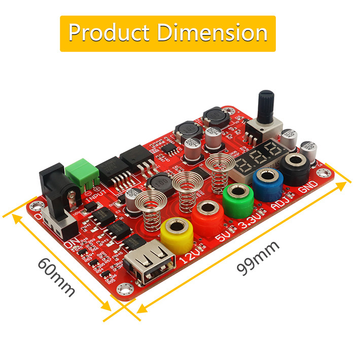ATX Power Supply Breakout Board Case Kit With ADJ Adjustable Voltage Sensor Switch
