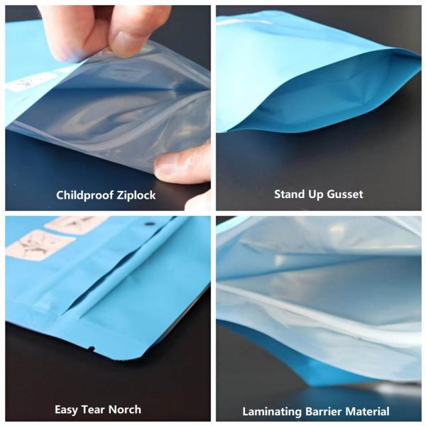 Child Resistant Mylar Bags for Marijuana Flower