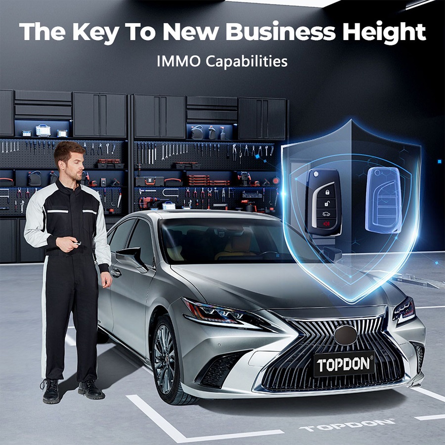 TOPDON TopScan PRO Diagnostic Tool 13 Reset Functions I/M Readiness, Injector Coding