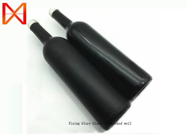Quality Matte Appearance Empty Glass Wine Bottles Delicate Finish Clear Outline for sale