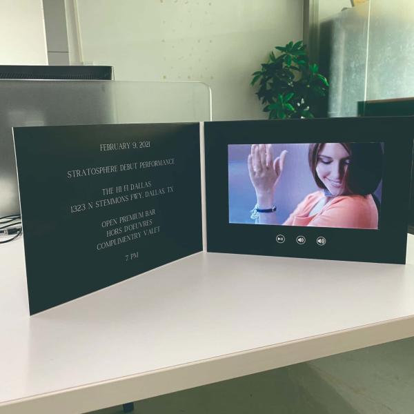 10 Inch Video Invitation Card for Exclusive Event Invitations with Custom