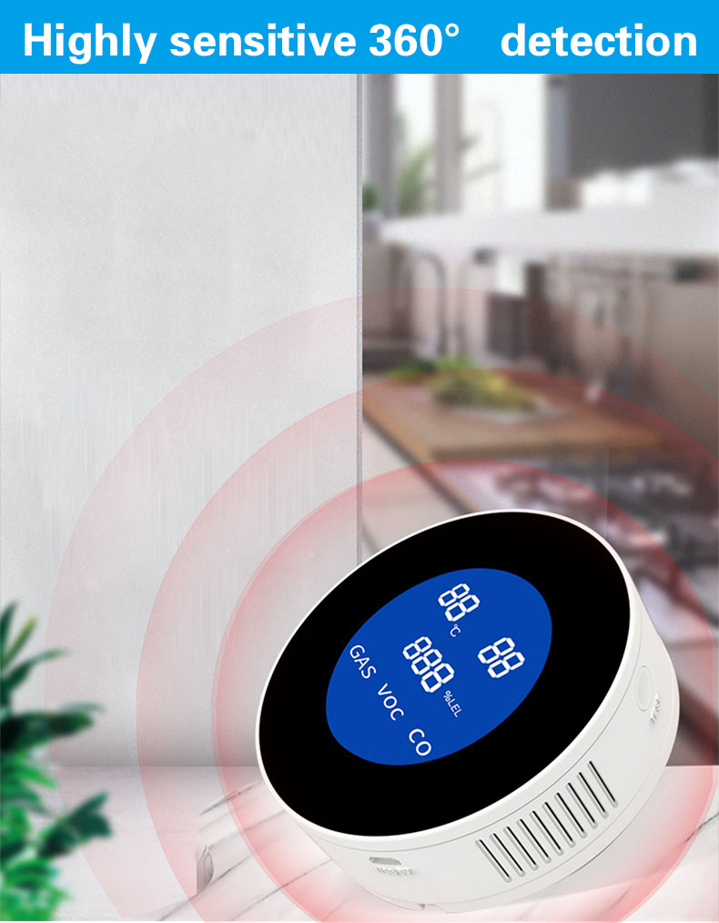 Glomarket Tuya Wifi Gas Detector GSM Alarm System Lcd Digital Alarm Leak Sensor Gas Leak Detector