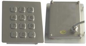 China 12 keys dust proof metal dot braille keypad with flat keys USB interface wholesale