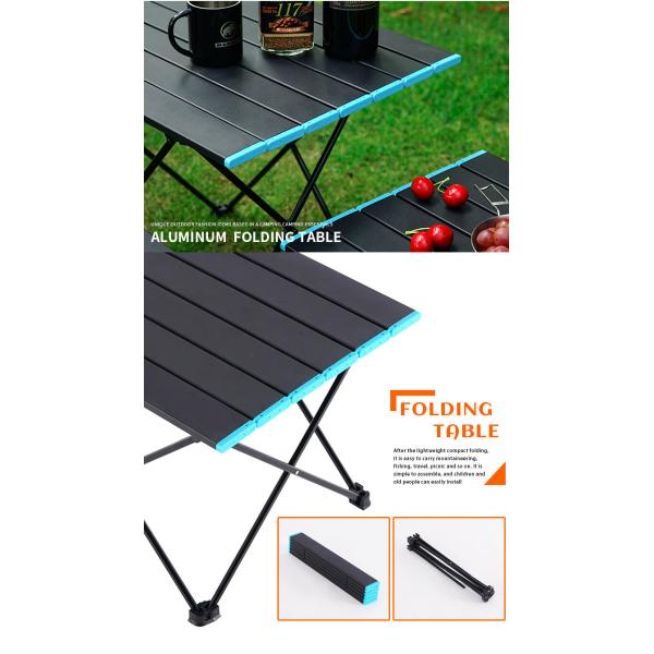 Three Sizes Available Folding Camping Table Super Light Aluminum Alloy