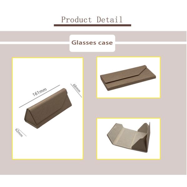 Gold Custom Logo Handmade Collapsible Eyeglass Case