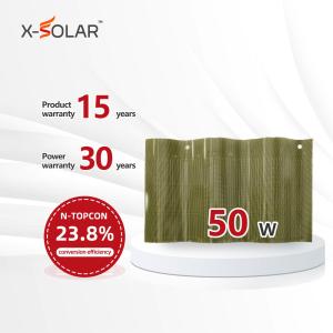 Curved Solar BIPV Tiles for Innovative Sustainable Energy Solutions Package Size 69.00cm * 45.00cm * 3.00cm Max. Fuse Current 25A