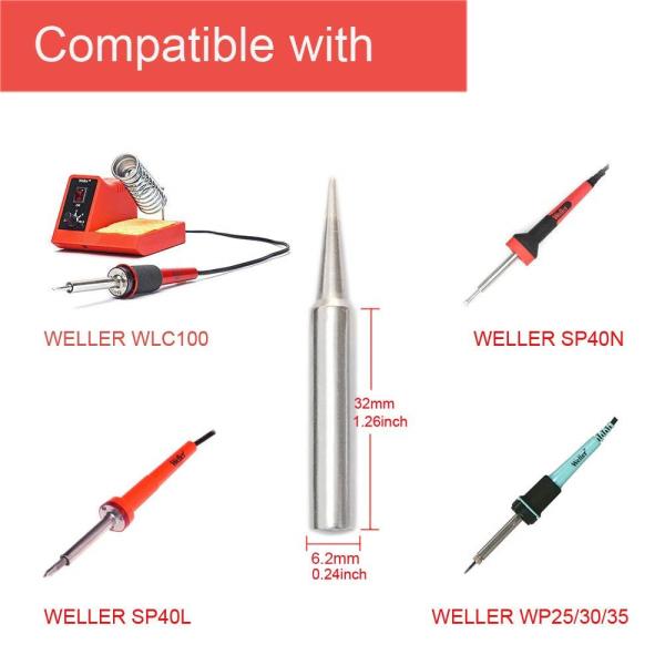 ST Series 5PCS 0.2mm conical Soldering Welding Tips Nickel Plating