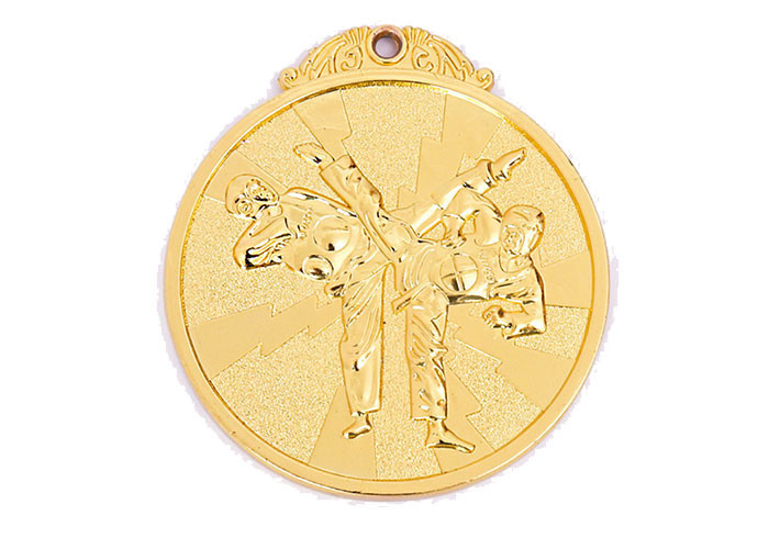 China Metal Personalized Medals Awards 65*65mm For Taekwondo Competition wholesale
