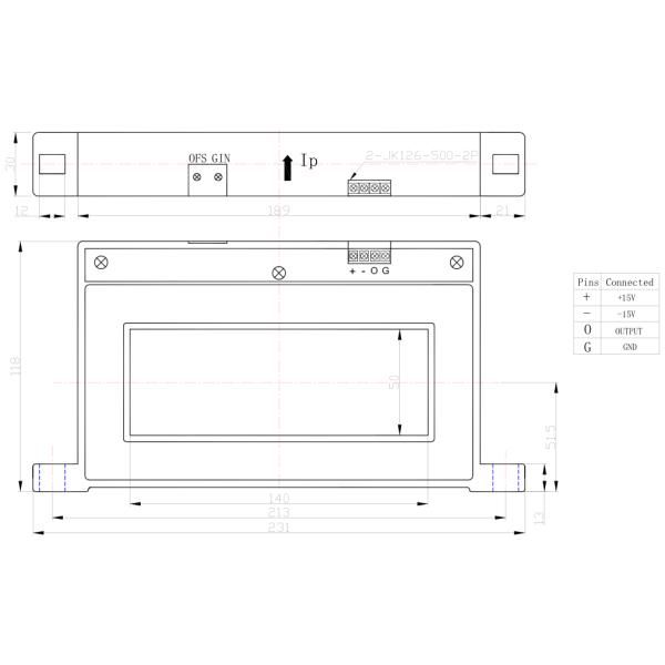 20000A Hall Effect Dc Current Sensor For AC Current Measurement