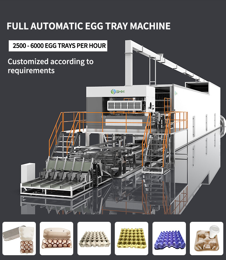 Paper Pulp Egg Tray Equipment Automatic Egg Tray Moulding Machine