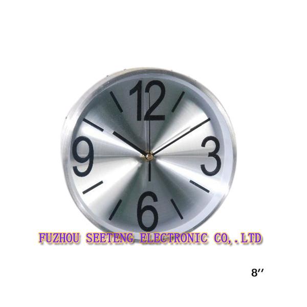 Quality Silver high quality  new design round shape  wall clock models for sale