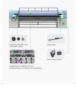 China 45 Needles Computerized Quilting And Embroidery Machine 3352 Mm Working Width wholesale