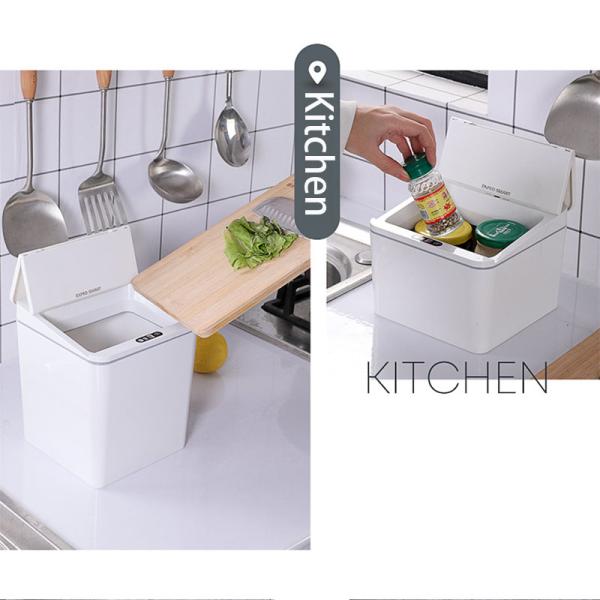 4l/6l Car Trash Can Automatic Sensor Induction Trash Can Smart Dustbin Mini Desktop Waste Bin With Lid