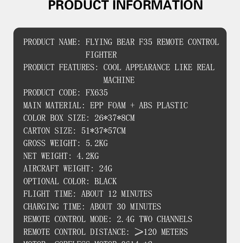 2.4G 2CH Fx635 Fixed Wing EPP Foam RC Glider Airplane F35 RTF Remote Control Plane Model with AA*2 Controller Battery