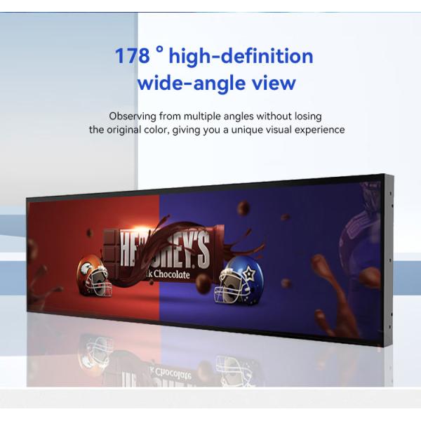 OEM Stretched LCD Display Screen Digital Shelf Edge 4K Android Ultra Wide