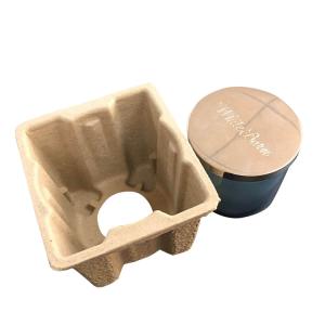 China Brown Paper Pulp Moulded Trays Compostable Corrugated Cardboard Trays wholesale
