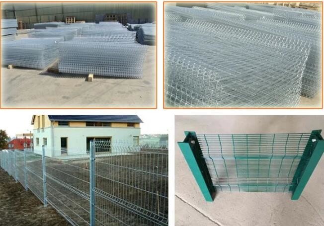 Powder Coating Roll Top Square Post 5mm Welded Wire Mesh Panels