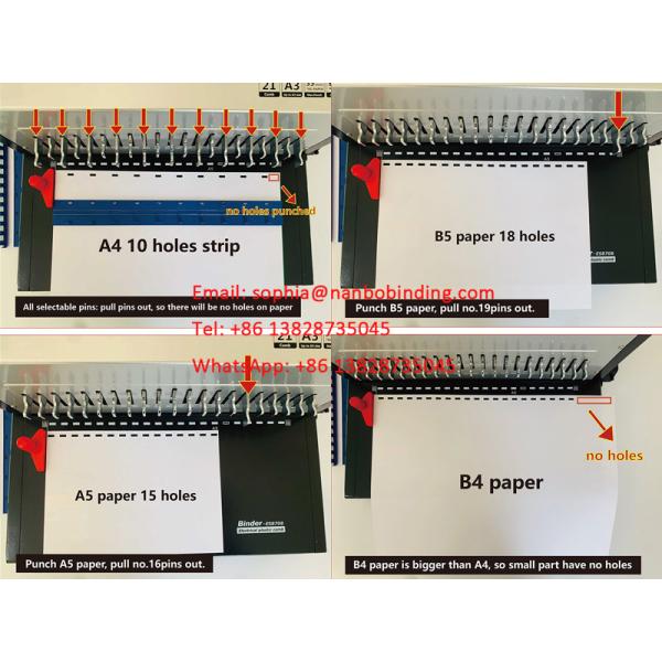 Electric Wire Coil Comb Binding Machine For Notebook Binding