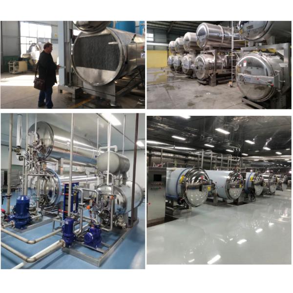 Semi Auto Horizontal Food Sterilizer Machine Retort Sterilization In Food Processing