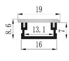 China Thin Oblong Waterproof LED Profile Linear 19*7mm Surface Mounted on sale