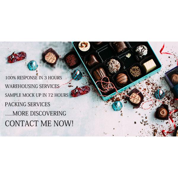 Custom Cardboard Window Chocolate Paper Packaging Boxes Clear Lid Boxes for Chocolate