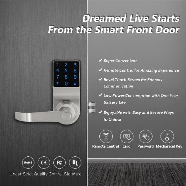 Remote Door Code Door Lock Touch Screen Panel Design For Digital Apartment