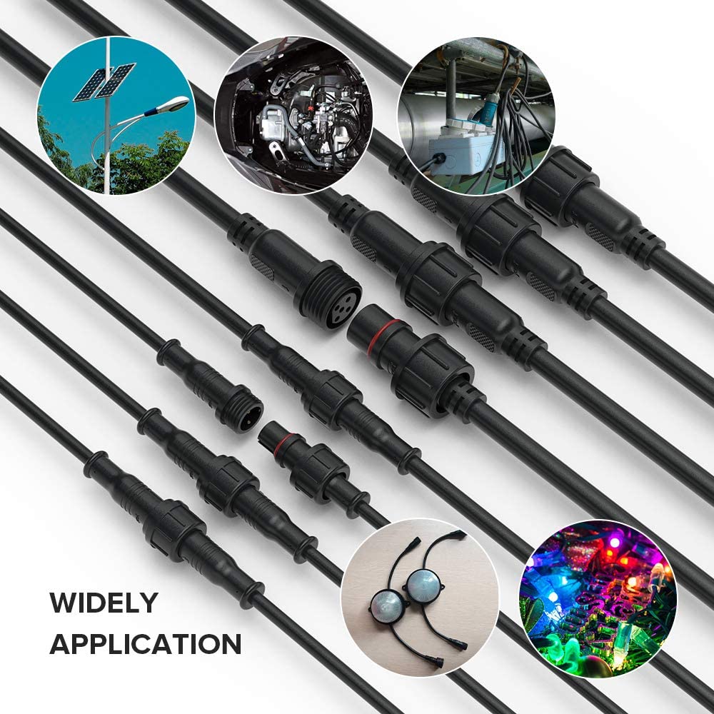 M8 Waterproof Connector 4pin 5pin 6pin IP65 IP66 60cm