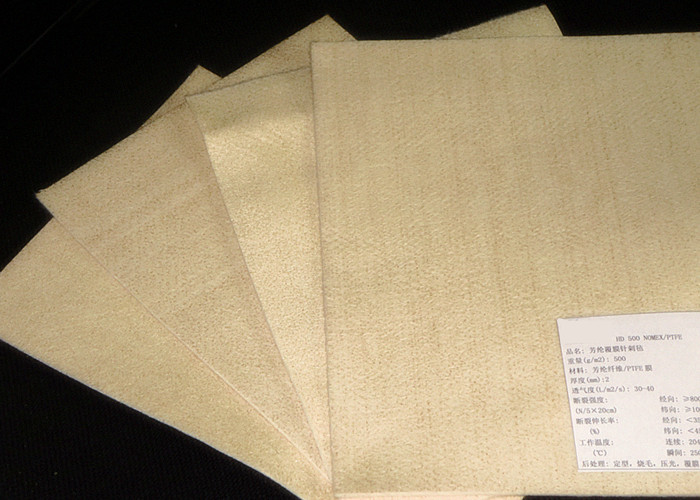 Micron Aramid filter cloth / bag Air / Dust filter media for cement industry ISO